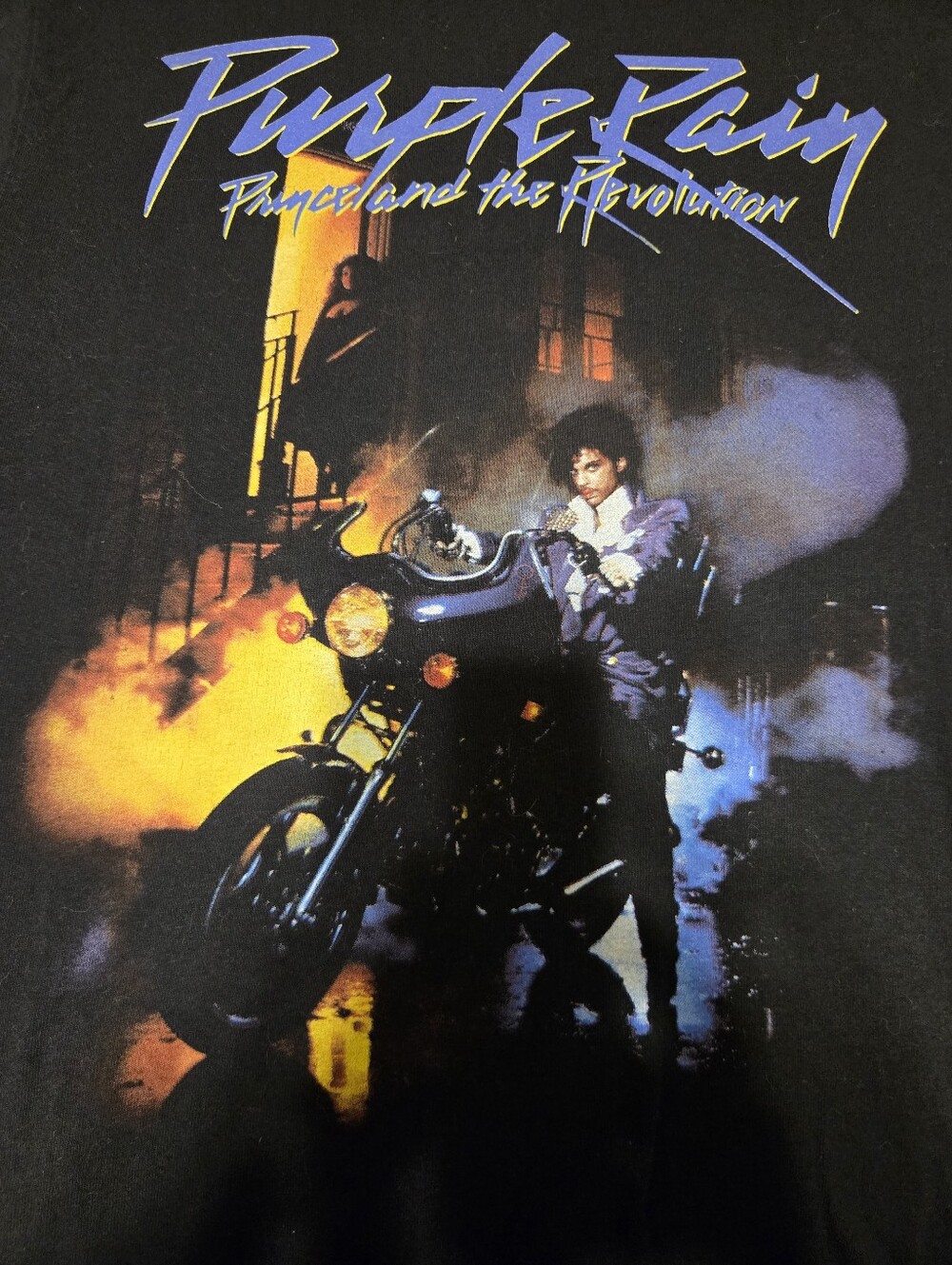 Prince Purple Rain Graphic Tee - Black
